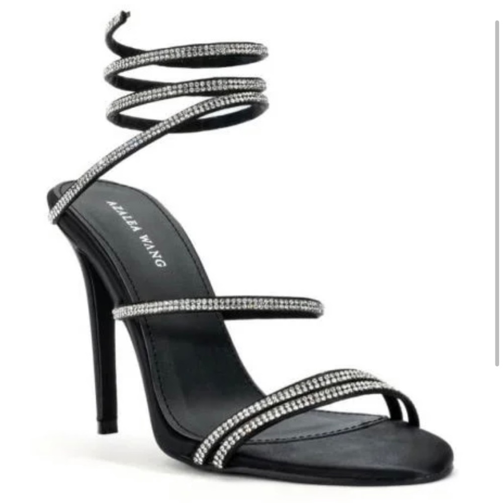 AZALEA WANG SILVER SCREEN BLING STILETTO PUMP